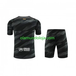 Camisola FC Barcelona Guarda-redes Criança Equipamento Segundo 2023-2024 Manga Curta